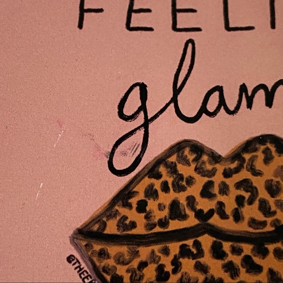 FEELING GLAM Absorbent Stone  Coasters 4 Pack Blush Pink Animal Print Lips Gift - Picture 14 of 14